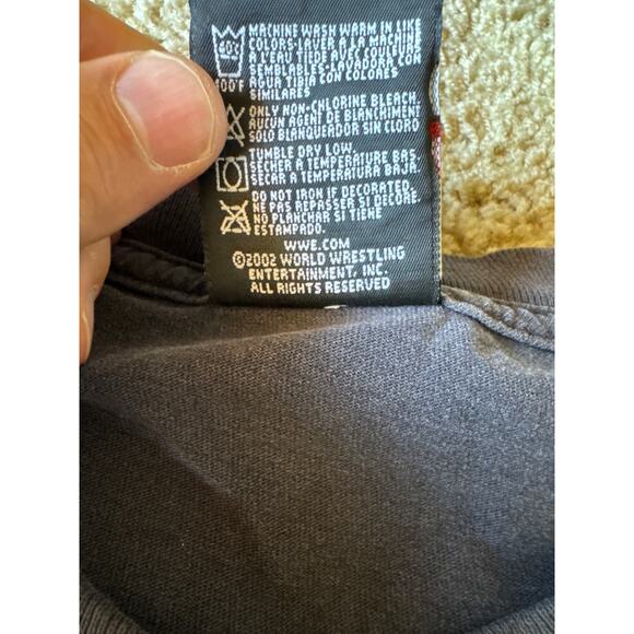 Vintage ‘02 WWE Triple H USA Made Faded Black Large Wrestling T-Shirt - Picture 3 of 8